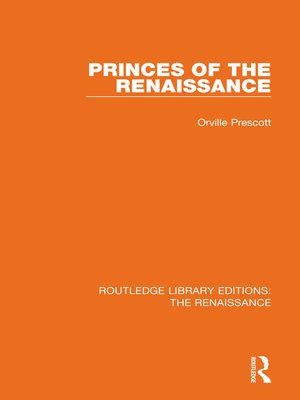 cover image of Princes of the Renaissance